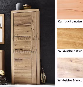 Massivholz Dielenschrank Rechts SKYLINE 71x203x40cm Kernbuche Wildeiche massiv natur oder Bianco geölt Casa de mobila Goslar Massivholz Dielenschrank Rechts SKYLINE 71x203x40cm Kernbuche Wildeiche massiv natur oder Bianco geölt Casa de mobila Goslar