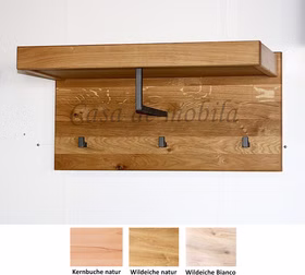Massivholz Garderobe mit Hutablage SKYLINE 71x35x38cm Kernbuche Wildeiche natur oder Bianco geölt Casa de mobila Goslar Massivholz Garderobe mit Hutablage SKYLINE 71x35x38cm Kernbuche Wildeiche natur oder Bianco geölt Casa de mobila Goslar