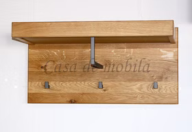 Massivholz Hängegarderobe mit Hutablage SKYLINE 71x35x38cm Wildeiche massiv natur oder Bianco geölt Casa de mobila Goslar Massivholz Hängegarderobe mit Hutablage SKYLINE 71x35x38cm Wildeiche massiv natur oder Bianco geölt Casa de mobila Goslar