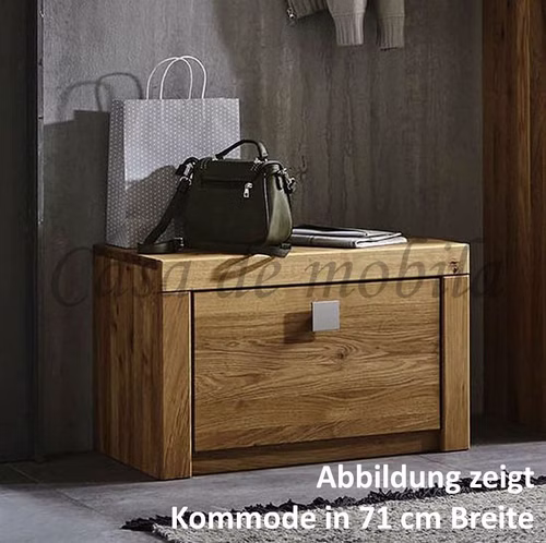 Schuhkommode 102x45x40cm SKYLINE Massivholz quadratische Griffe von Casademobila Goslar