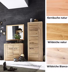 Dielen-Set 3-teilig SKYLINE Kernbuche Wildeiche massiv natur oder bianco geölt Dielen-Set 3-teilig SKYLINE Kernbuche Wildeiche massiv natur oder bianco geölt Casa de mobila Goslar