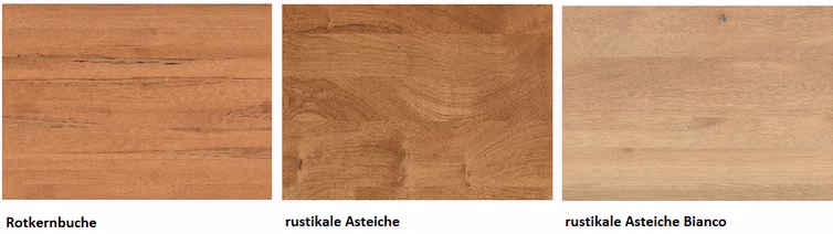 Wäschekommode 120x123x42cm CASERA mit 4 Schubladen, 2 Holztüren geölt Casera Holzmuster Casa de mobila Goslar rustik. Asteiche Rotkernbuche