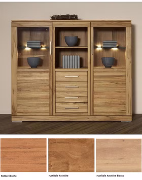 Highboard CASERA 176x154x42cm Kernbuche, Asteiche massiv Natur oder bianco geölt Wimmer Casa de mobila Goslar Highboard CASERA 176x154x42cm Kernbuche, Asteiche massiv Natur oder bianco geölt Wimmer Casa de mobila Goslar