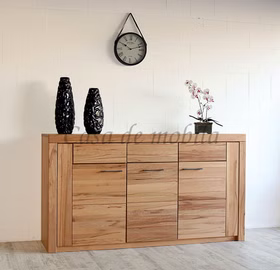 Echtholz Sideboard 3 türig 173x94x45cm SKYLINE Kernbuche massiv natur geölt Casa de mobila Goslar Echtholz Sideboard 3 türig 173x94x45cm SKYLINE buche massiv natur geölt Casa de mobila Goslar