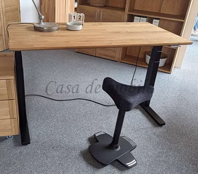 Schreibtisch 160x65-130x80cm FLORENZ höhenverstellbar Wildeiche massiv geölt von Casademobila Goslar Schreibtisch 160x65-130x80cm FLORENZ höhenverstellbar Wildeiche massiv geölt von Casademobila Goslar