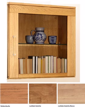 Massivholz Hängevitrine Casera 64x79x42cm Kernbuche, Asteiche massiv natur oder Bianco geölt Wimmer Casa de Mobila Goslar Massivholz Hängevitrine Casera 64x79x42cm Kernbuche, Asteiche massiv natur oder Bianco geölt Wimmer Casa de Mobila Goslar