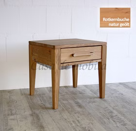 Massivholz Nachtschrank mit schubladen Casera 50x47x42cm Rotkernbuche massiv natur geölt Wimmer Casa de Mobila Goslar Massivholz Nachtschrank mit schubladen Casera 50x47x42cm Rotkernbuche massiv natur geölt Wimmer Casa de Mobila Goslar
