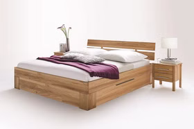 Schubladenbett 140x200x45cm ZENNA Kopfteil geteilt Kernbuche massiv geölt von Casademobila Goslar Schubladenbett 140x200x45cm ZENNA Kopfteil geteilt Kernbuche massiv geölt von Casademobila Goslar