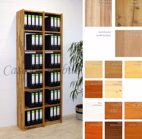 Büro Bücherregal 92x236x33cm CONTRA Massivholz von Casademobila Goslar
