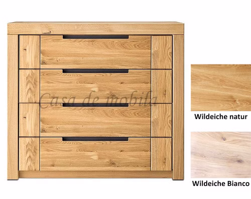 Massivholz Schubladenkommode HORIZONT 102x92x40cm Wildeiche massiv natur oder Bianco geölt Casa de mobila Goslar Massivholz Schubladenkommode HORIZONT 102x92x40cm Wildeiche massiv natur oder Bianco geölt Casa de mobila Goslar