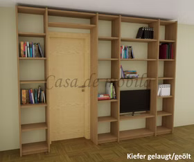 Regalwand tief 310x236x33cm CONTRA Massivholz Bibliothek Regal von Casademobila Goslar Regalwand tief 310x236x33cm CONTRA Massivholz Bibliothek Regal von Casademobila Goslar