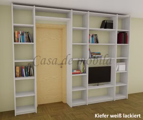 Regalwand tief 310x236x33cm CONTRA Massivholz Bibliothek Regal von Casademobila Goslar Regalwand tief 310x236x33cm CONTRA Massivholz Bibliothek Regal von Casademobila Goslar