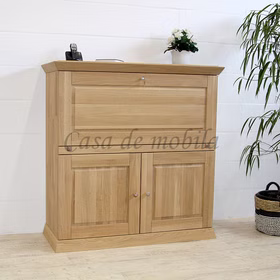Echtholz Schreibsekretär Abschließbar PRATO 127x130x50cm Eiche massiv weiß Bianco geölt Casa de mobila Goslar Decker möbel Echtholz Schreibsekretär Abschließbar PRATO 127x130x50cm Eiche massiv weiß Bianco geölt Casa de mobila Goslar Decker möbel