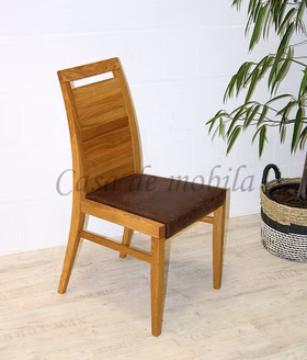 Esszimmerstuhl 49x95x53cm CASERA Massivholz geölt Stoffpolster Büffel von Casademobila Goslar Esszimmerstuhl 49x95x53cm CASERA Massivholz geölt Stoffpolster Büffel von Casademobila Goslar