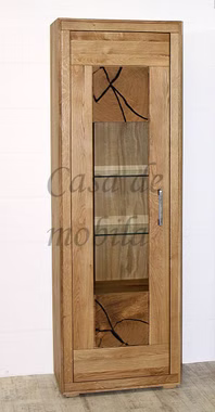 Massivholz Vitrine I 62x201x40cm RUSTIC Wildeiche geölt Hirnholz von Casademobila Goslar Massivholz Vitrine I 62x201x40cm RUSTIC Wildeiche geölt Hirnholz von Casademobila Goslar