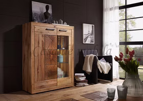 Massivholz Highboard I 103x135x40cm RUSTIC Wildeiche geölt Hirnholz von Casademobila Goslar Massivholz Highboard I 103x135x40cm RUSTIC Wildeiche geölt Hirnholz von Casademobila Goslar