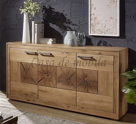 Massivholz Sideboard I 171x86x40cm RUSTIC Wildeiche geölt Hirnholz von Casademobila Goslar Massivholz Sideboard I 171x86x40cm RUSTIC Wildeiche geölt Hirnholz von Casademobila Goslar