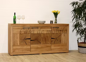 Massivholz Sideboard I 171x86x40cm RUSTIC Wildeiche geölt Hirnholz von Casademobila Goslar Massivholz Sideboard I 171x86x40cm RUSTIC Wildeiche geölt Hirnholz von Casademobila Goslar