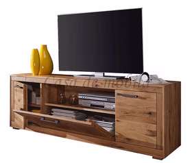 Massivholz TV-Lowboard III 178x62x46cm RUSTIC Wildeiche geölt Hirnholz von Casademobila Goslar Massivholz TV-Lowboard III 178x62x46cm RUSTIC Wildeiche geölt Hirnholz von Casademobila Goslar