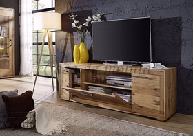 Massivholz TV-Lowboard III 178x62x46cm RUSTIC Wildeiche geölt Hirnholz von Casademobila Goslar Massivholz TV-Lowboard III 178x62x46cm RUSTIC Wildeiche geölt Hirnholz von Casademobila Goslar
