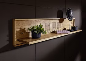 Massivholz Wandboard II 150x30x22cm RUSTIC Wildeiche geölt Hirnholz von Casademobila Goslar Massivholz Wandboard II 150x30x22cm RUSTIC Wildeiche geölt Hirnholz von Casademobila Goslar