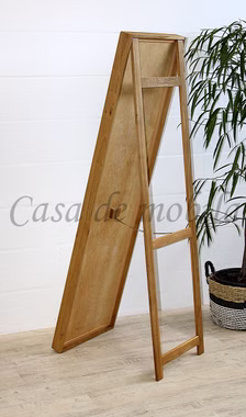 Standspiegel mit Holzrahmen 50x180cm Wildeiche massiv natur geölt von Casademobila Goslar