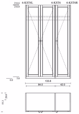 Kleiderschrank 134x217x55cm CONTRA 3türig Massivholz von Casademobila Goslar
