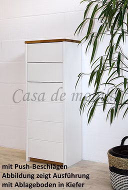 Kommode 47x123x33cm CONTRA Kernbuche weiß lackiert / Wildeiche geölt von Casademobila Goslar Kommode 47x123x33cm CONTRA Kernbuche weiß lackiert / Wildeiche geölt von Casademobila Goslar
