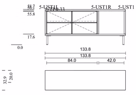 TV-Lowboard 134x59x33cm CONTRA Kernbuche massiv geölt / anthrazitgrau von Casademobila Goslar TV-Lowboard 134x59x33cm CONTRA Kernbuche massiv geölt / anthrazitgrau von Casademobila Goslar