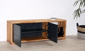 Sitzbank 134x46x33cm CONTRA Kernbuche massiv geölt / anthrazitgrau von Casademobila Goslar