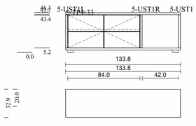 TV-Lowboard 134x46x33cm CONTRA Kernbuche massiv geölt / anthrazitgrau von Casademobila Goslar