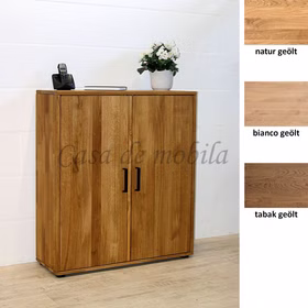 Anrichte schmale tiefe 90x102x32cm MIDO Eiche massiv natur, bianco, braun nussbaumfarben geölt von Casademobila Goslar Anrichte schmale tiefe 90x102x32cm MIDO Eiche massiv natur, bianco, braun nussbaumfarben geölt von Casademobila Goslar