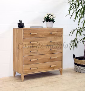 Massivholz Wäscheschrank schmale tiefe MIDO 90x84x32cm Eiche massiv bianco geölt Casademobila Goslar