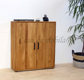 Massivholz schrank 2türig 90x102x40cm MIDO Eiche massiv natur geölt von Casademobila Goslar