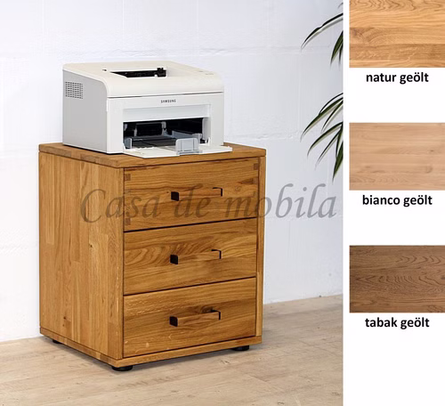 Drucker-Kommode 46x54x40cm MIDO Eiche massiv geölt von Casademobila Goslar Drucker-Kommode 46x54x40cm MIDO Eiche massiv geölt von Casademobila Goslar