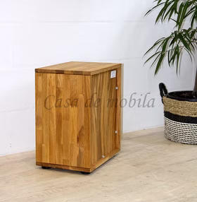 Nachtkommode mit 3 Schubladen 46x54x32cm MIDO Eiche massiv geölt von Casademobila Goslar