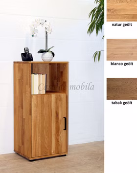 Kommode 1 türig schmal mit fach 46x102x40cm MIDO Eiche massiv geölt Massivholz Kommode 1 türig schmal mit fach 46x102x40cm MIDO Eiche massiv geölt von Casademobila Goslar