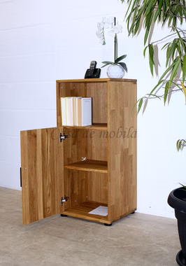 Telefonschrank 1 türig schmal mit fach MIDO 46x100x40cm Eiche massiv natur geölt Massivholz Telefonschrank 1 türig schmal mit fach MIDO 46x100x40cm Eiche massiv natur geölt Casa de mobia Goslar