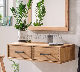Massivholz Hängekonsole mit schubladen 90x22x40cm MIDO Eiche massiv natur geölt von Casademobila Goslar Massivholz Hängekonsole mit schubladen 90x22x40cm MIDO Eiche massiv natur geölt von Casademobila Goslar