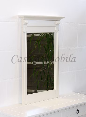 Wandspiegel mit Holzrahmen 57x80x7cm VICKY Fichte massiv weiß lackiert von Casademobila Goslar Wandspiegel mit Holzrahmen 57x80x7cm VICKY Fichte massiv weiß lackiert von Casademobila Goslar