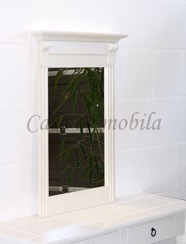 Wandspiegel mit Holzrahmen 57x80x7cm VICKY Fichte massiv weiß lackiert von Casademobila Goslar Wandspiegel mit Holzrahmen 57x80x7cm VICKY Fichte massiv weiß lackiert von Casademobila Goslar