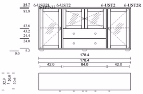 Sideboard 178x85x33cm CONTRA Massivholz von Casademobila Goslar