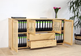 büro kommode mit schubladen 178x85x33cm CONTRA kiefer lackiert von Casa de mobila Goslar