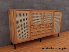 Sideboard 178x97x33cm CONTRA Massivholz von Casademobila Goslar Kommode mit Metallbeine 178x97x33cm CONTRA kernbuche massiv natur geölt von Casa de mobila Goslar