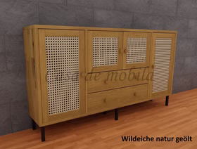 Sideboard 178x97x33cm CONTRA Massivholz von Casademobila Goslar Kommode mit Metallbeine 178x97x33 cm CONTRA Wildeiche massiv natur geölt von Casa de mobila Goslar
