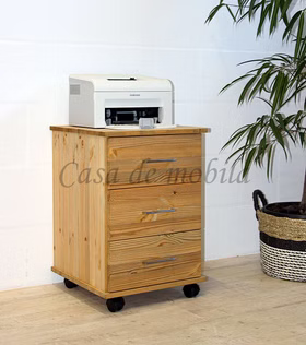 Druckerschrank mit rollen und Schubladen CONTRA 46x69x49cm Kiefer massiv gelaugt geölt Casa de mobila Goslar Druckerschrank mit rollen und Schubladen CONTRA 46x69x49cm Kiefer massiv gelaugt geölt Casa de mobila Goslar