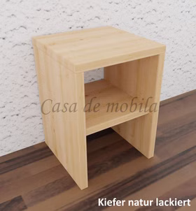 Massivholz Nachttisch mit Ablage CONTRA 33x46x33cm Kiefer massiv natur lackiert von Casa de mobila Goslar Massivholz Nachttisch mit Ablage CONTRA 33x46x33cm Kiefer massiv natur lackiert von Casa de mobila Goslar