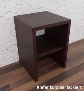 Massivholz Nachttisch mit Ablage CONTRA 33x46x33cm Kiefer massiv dunkelbraun cuba kolonial lackiert von Casa de mobila Goslar Massivholz Nachttisch mit Ablage CONTRA 33x46x33cm Kiefer massiv dunkelbraun cuba kolonial lackiert von Casa de mobila Goslar