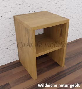 Massivholz Nachttisch mit Ablage CONTRA 33x46x33cm wildeiche massiv natur geölt von Casa de mobila Goslar Massivholz Nachttisch mit Ablage CONTRA 33x46x33cm wildeiche massiv natur geölt von Casa de mobila Goslar