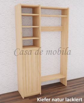 Massivholz garderobe kombi kiefer massiv natur lackiert 134x217x46/33cm CONTRA von Casademobila Goslar